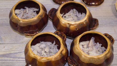 жульен в горшочке с курицей и грибами