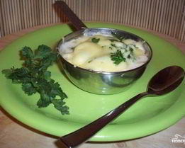 Жюльен из кальмаров с грибами