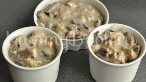 жюльен с курицей и грибами