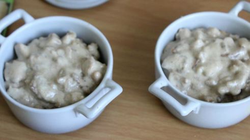 жюльен с курицей и лисичками