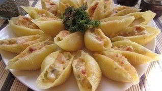 Жюльен в больших ракушках конкильони